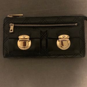 Marc Jacobs Quilted Double Stitched Leather Clutch